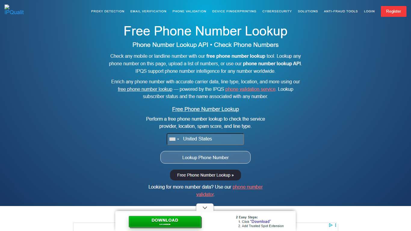 Free Phone Number Lookup Tool Phone Number Lookup API